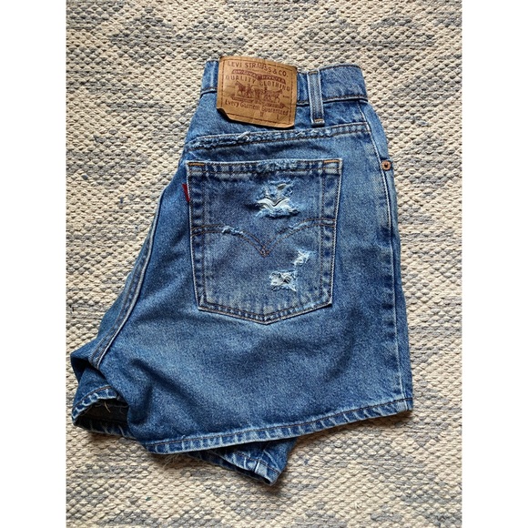 Levi's Pants - Vintage 90s Self Distressed Levis High Waist Short